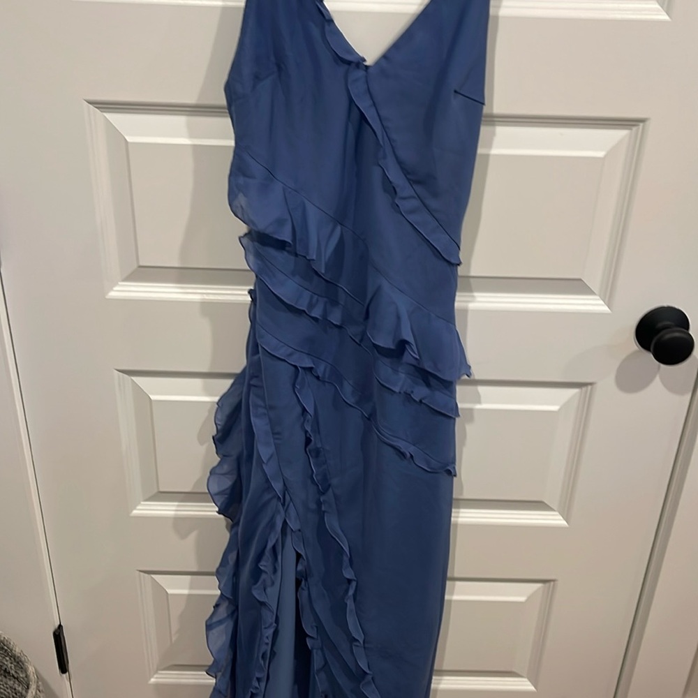 Abercrombie beautiful blue ruffle dress small